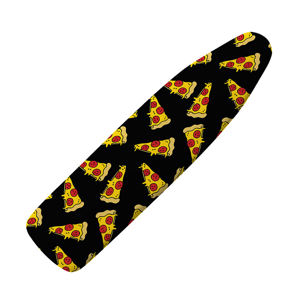 Black Pizza Pattern Print Ironing Board Cover