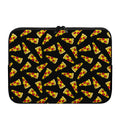 Black Pizza Pattern Print Laptop Sleeve