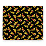 Black Pizza Pattern Print Mouse Pad