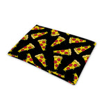 Black Pizza Pattern Print Pet Cooling Mat Cover