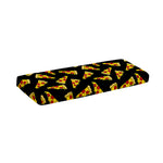 Black Pizza Pattern Print Piano Keyboard Cover