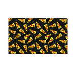 Black Pizza Pattern Print Polyester Flag