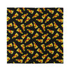 Black Pizza Pattern Print Silk Bandana