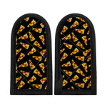 Black Pizza Pattern Print Skillet Handle Cover