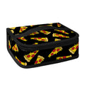 Black Pizza Pattern Print Small Lunch Bag