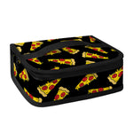 Black Pizza Pattern Print Small Lunch Bag