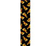 Black Pizza Pattern Print Table Runner