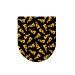 Black Pizza Pattern Print Toilet Lid Cover