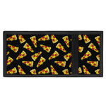 Black Pizza Pattern Print Trifold Wallet