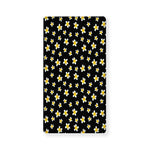 Black Plumeria Flower Pattern Print Baby Crib Sheet
