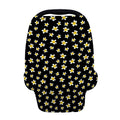 Black Plumeria Flower Pattern Print Baby Seat Cover