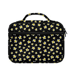 Black Plumeria Flower Pattern Print Briefcase Bible Bag
