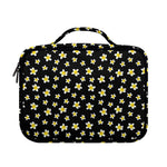 Black Plumeria Flower Pattern Print Briefcase Bible Bag
