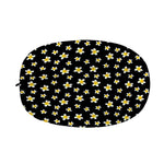 Black Plumeria Flower Pattern Print Car Side Mirror Covers