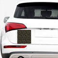 Black Plumeria Flower Pattern Print Car Sticker