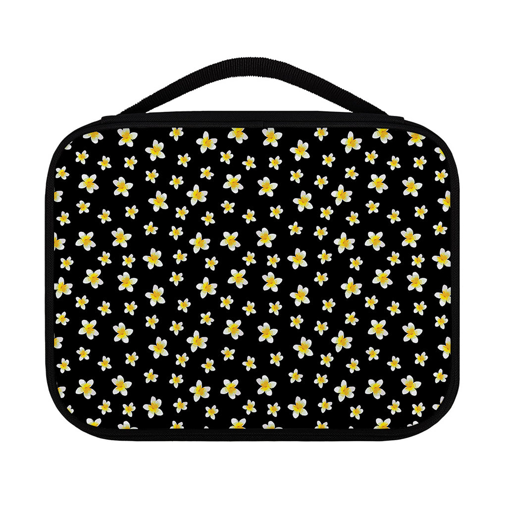 Black Plumeria Flower Pattern Print Classic Bible Case