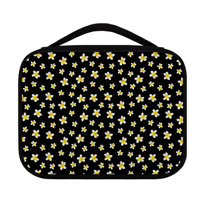 Black Plumeria Flower Pattern Print Classic Bible Case