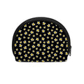 Black Plumeria Flower Pattern Print Coin Purse