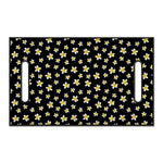 Black Plumeria Flower Pattern Print Golf Cart Seat Cover