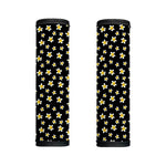 Black Plumeria Flower Pattern Print Handle Covers