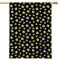 Black Plumeria Flower Pattern Print House Flag