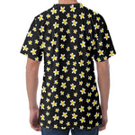 Black Plumeria Flower Pattern Print Men's Velvet T-Shirt