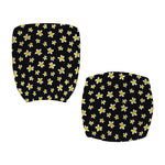 Black Plumeria Flower Pattern Print Office Chair Cover