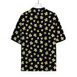 Black Plumeria Flower Pattern Print Rayon Hawaiian Shirt