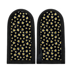 Black Plumeria Flower Pattern Print Skillet Handle Cover