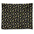 Black Plumeria Flower Pattern Print Tapestry