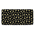 Black Plumeria Flower Pattern Print Towel