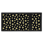 Black Plumeria Flower Pattern Print Trifold Wallet