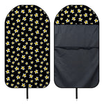 Black Plumeria Flower Pattern Print Waterproof Car Seat Cover