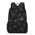 Black Polygonal Geometric Print 17 Inch Backpack