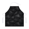 Black Polygonal Geometric Print Adjustable Apron