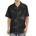 Black Polygonal Geometric Print Aloha Shirt