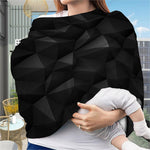 Black Polygonal Geometric Print Baby Seat Cover