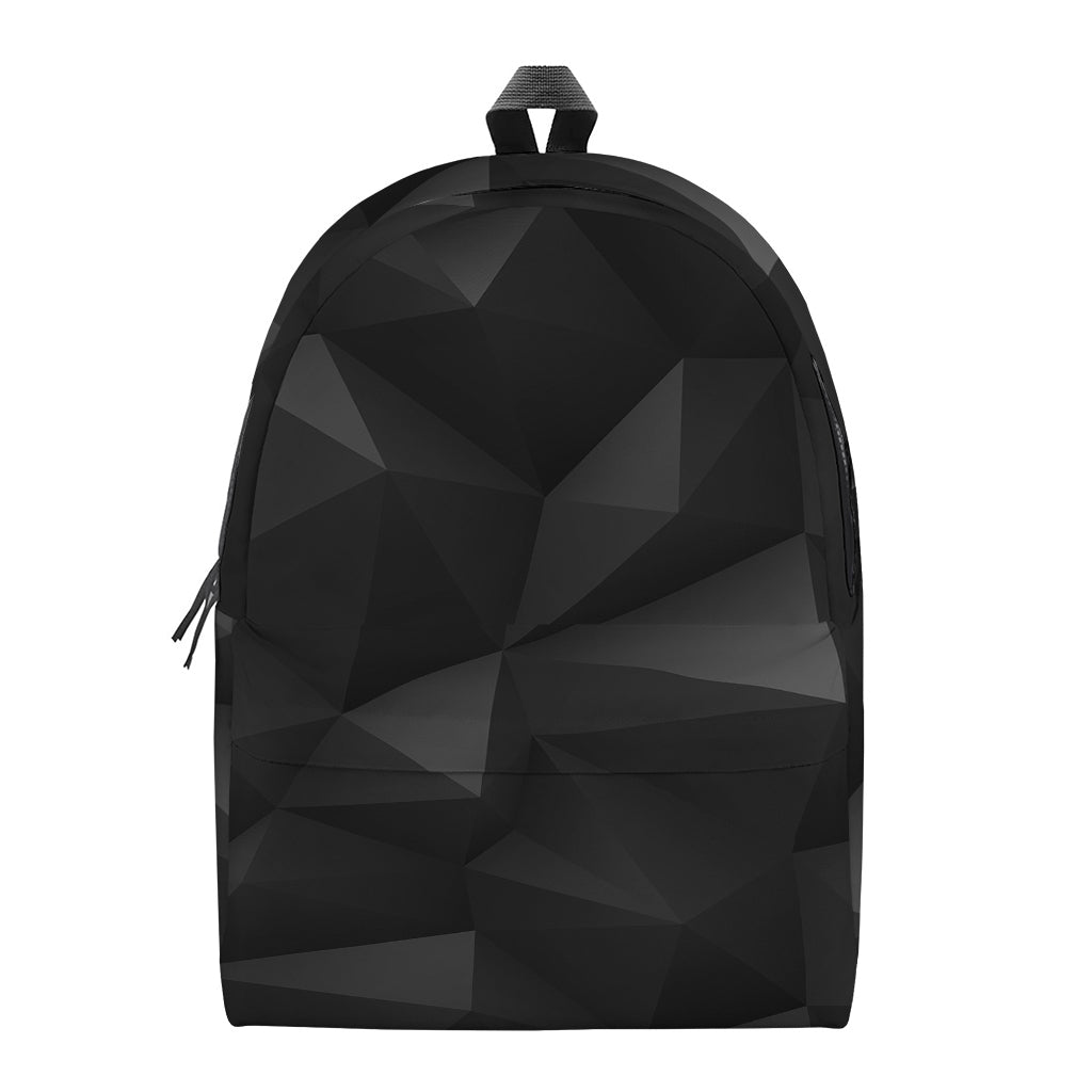 Black Polygonal Geometric Print Backpack