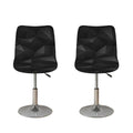 Black Polygonal Geometric Print Bar Stool Covers