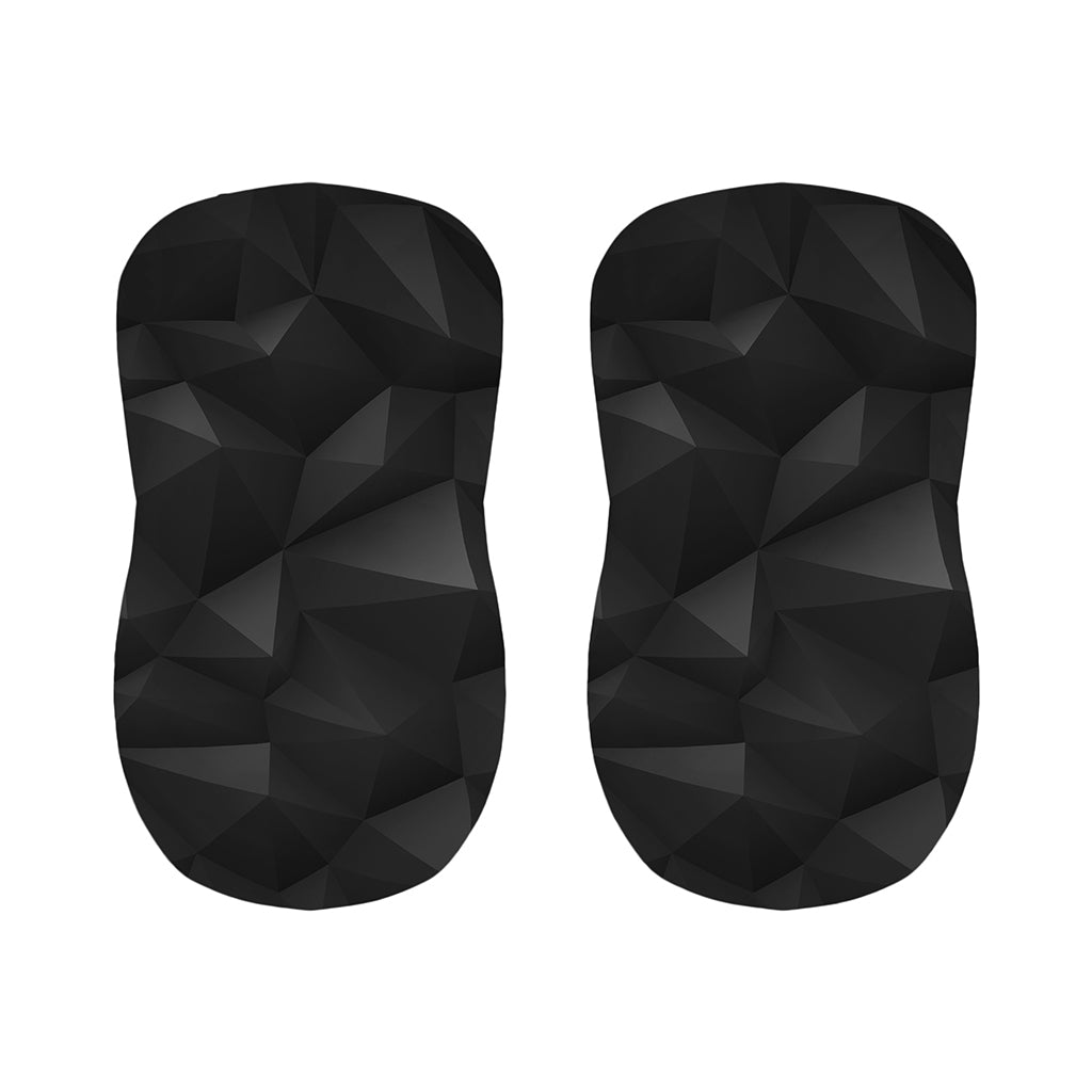 Black Polygonal Geometric Print Bar Stool Covers