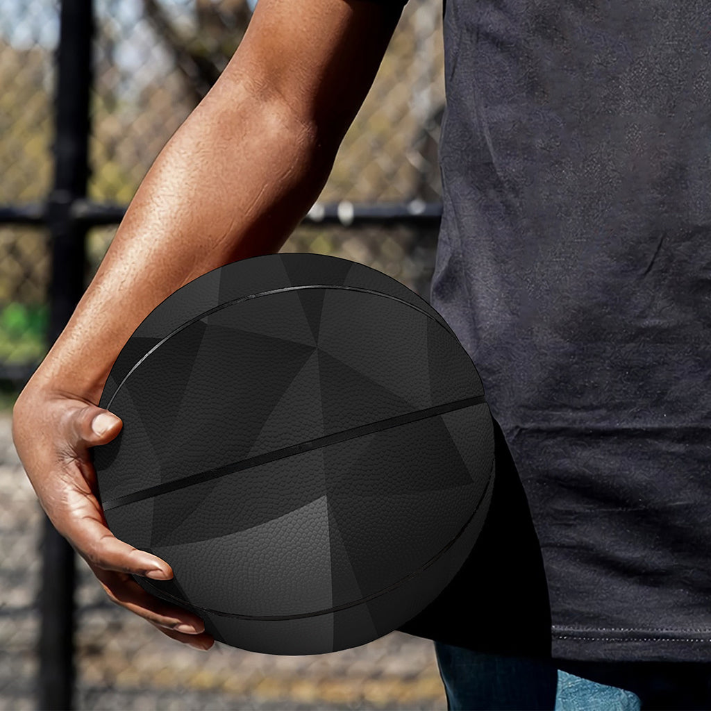 Black Polygonal Geometric Print Basketball