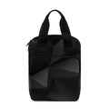 Black Polygonal Geometric Print Bible Tote Bag