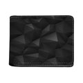 Black Polygonal Geometric Print Bifold Wallet