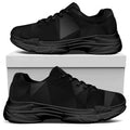 Black Polygonal Geometric Print Black Chunky Shoes