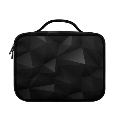 Black Polygonal Geometric Print Briefcase Bible Bag
