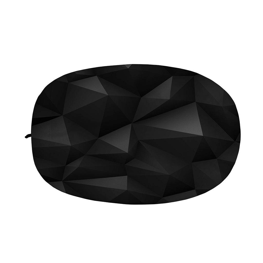 Black Polygonal Geometric Print Car Side Mirror Covers