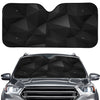 Black Polygonal Geometric Print Car Windshield Sun Shade