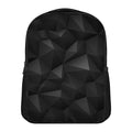 Black Polygonal Geometric Print Casual Backpack