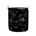 Black Polygonal Geometric Print Collapsible Laundry Basket