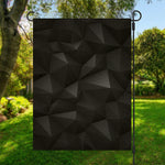 Black Polygonal Geometric Print Garden Flag